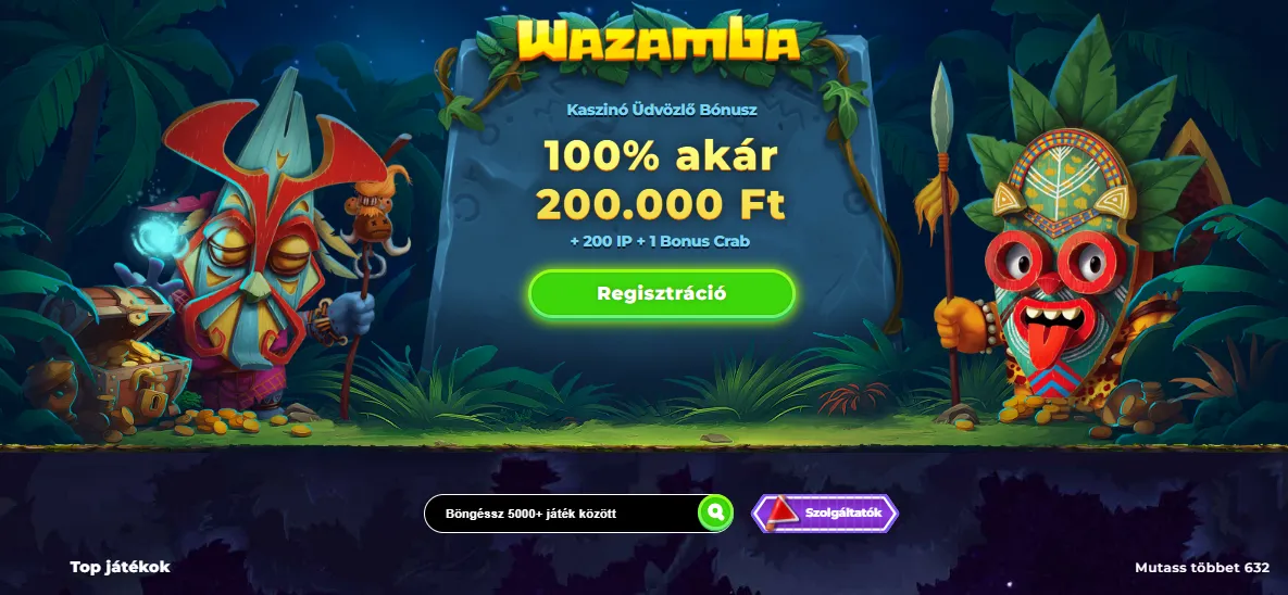 Wazamba – élő kaszinó és VIP program